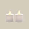 Luminara Flameless Tealight Candles (Unscented, Ivory 2-Pack) - Real-Flame Effect,