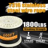 600FT 1/8" Stainless Steel Cable Black 7x7 Strands Aircraft Cable