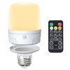 Qoollife E26 Rechargeable Light Bulbs with Remote Control, Battery Operated