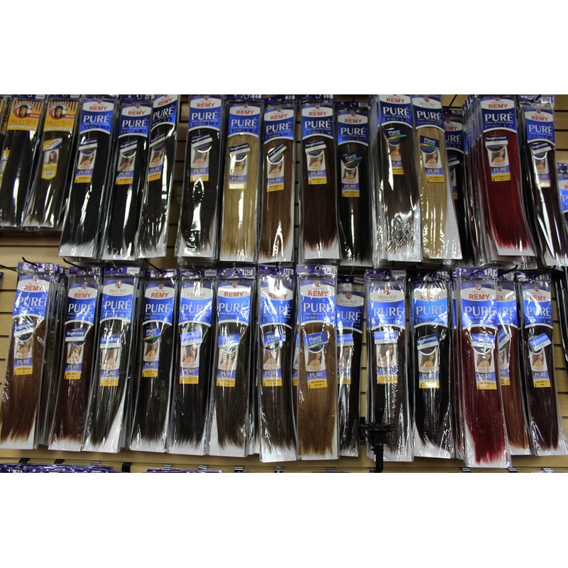 MilkyWay Human Hair Weave Pure Yaki [10"] #1b