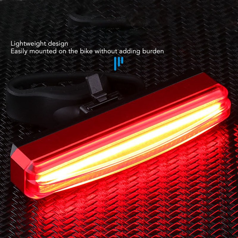 Bike Taillight USB Rechargeable IPX5 Waterproof Warning Function Lightweight Adjustable