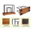 Metal Napkin Holder & Wooden Brown Napkin Dispenser for Table