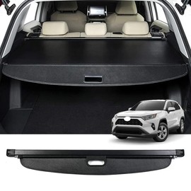 Deluden Retractable Cargo Cover Compatible with Subaru Outback 2015-2019 Power Rear Gate Shield Security Shade Privacy Screen Tonneau Luggage Cargo Trunk Organizers (Carbon Fiber Texture)