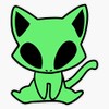 Alien Cat Sticker Bumper Sticker Vinyl Decal 5"