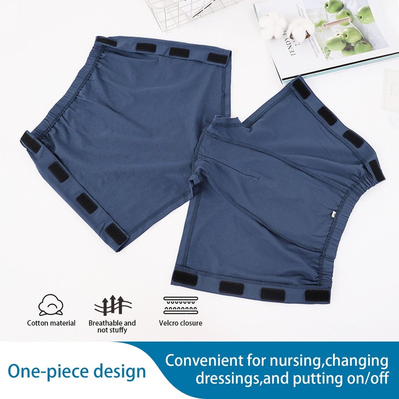 3 Pack Post Surgery Boxers for Men, Adaptive Underwears, Tear