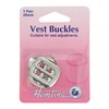 Hemline Waistcoat Buckles - Nickle