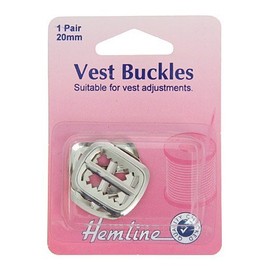 Hemline Waistcoat Buckles - Nickle