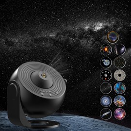Star Projector,Galaxy Projector for Bedroom,HD Image Starry Sky Night Light with 4K Replaceable 13 Film Discs,360° Rotating,Timed Planetarium Projector for Kids,Home Theater,Ceiling,Room Decoration