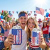 12 Pcs 4th of July 250th Anniversary USA Flag Can
