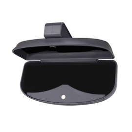 MOSISO Car Visor Sunglasses Case, Universal Automotive ABS Eyeglasses Holder Protective Box Clip Eyewear Hard Shell Storage Organizer with Magnetic Closure and Double Card Clamp, Space Gray