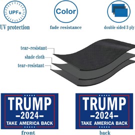 BlazehHy Trump 2024 Take America Back Flag 3x5 Outdoor, Double Sided 3 Ply Heavy Duty , Vivid Color Clear Pattern Reinforcement Sewing Durable Polyester, UV protection Fade Resistant for Indoor Outdoor (Blue)