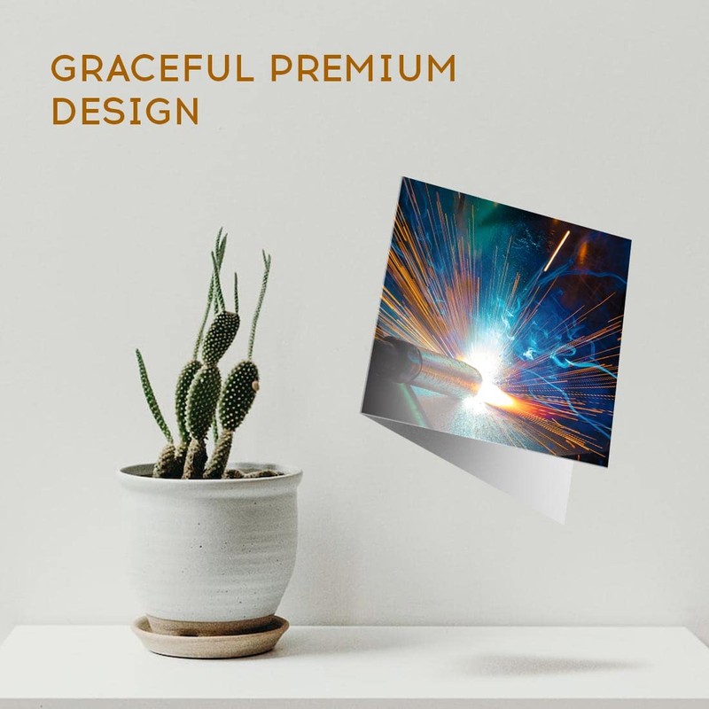 1 x Greeting Card Welding Welder Engineer - Blank Birthday