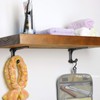 ChasBete Rustic Shelf Brackets & Supports, Black Shelf Bracket with