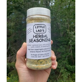 Little Lads Herbal Seasoning, 4.5 ounce, Great for Popcorn, NON GMO, Gluten Free, No Preservatives, Made in Maine