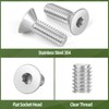40 PCS 1/4"-20 x 1-1/4" Flat Head Socket Cap Screws