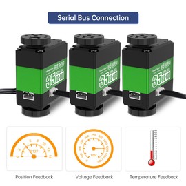 Hiwonder 35KG High Voltage Bus Servo HTD-35H Sevo with Three Connectors and Data Feedback
