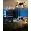 KDG 19.7″ Retro Low Profile LED Ceiling Fans with Light,