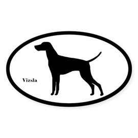 CafePress Vizsla Silhouette Oval Sticker Oval Car Bumper Sticker