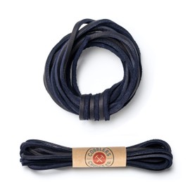 Premium Leather Boot Lace in Indigo - Premium Quality and Durability