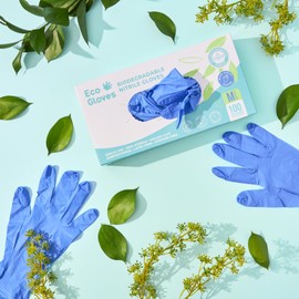Eco Gloves Biodegradable BLACK Nitrile Disposable Gloves, 4 Mil, Powder Free, Latex Free, Food Safe, Cleaning (1000, Medium)