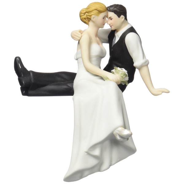 Weddingstar Look of Love Bride and Groom Porcelain Figurine Cake Topper, 4 1/8" x 4 1/2'' H