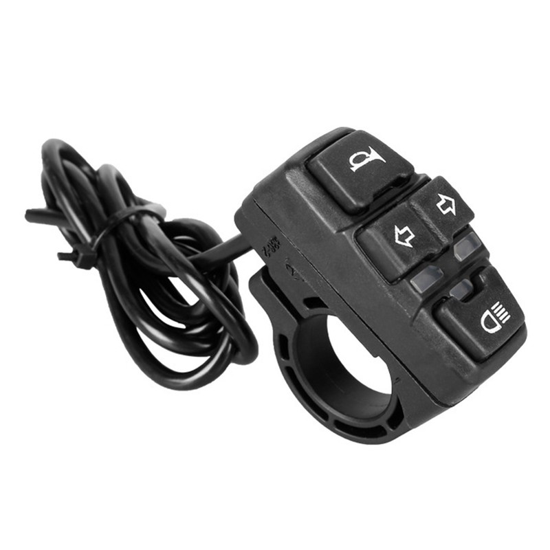 3-In-1 E-bike Headlight Turn Light Horn Switch Electric Scooter Handlebar