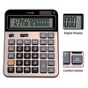 HIHUHEN Large Computer Electronic Calculator Counter Solar & Battery Power