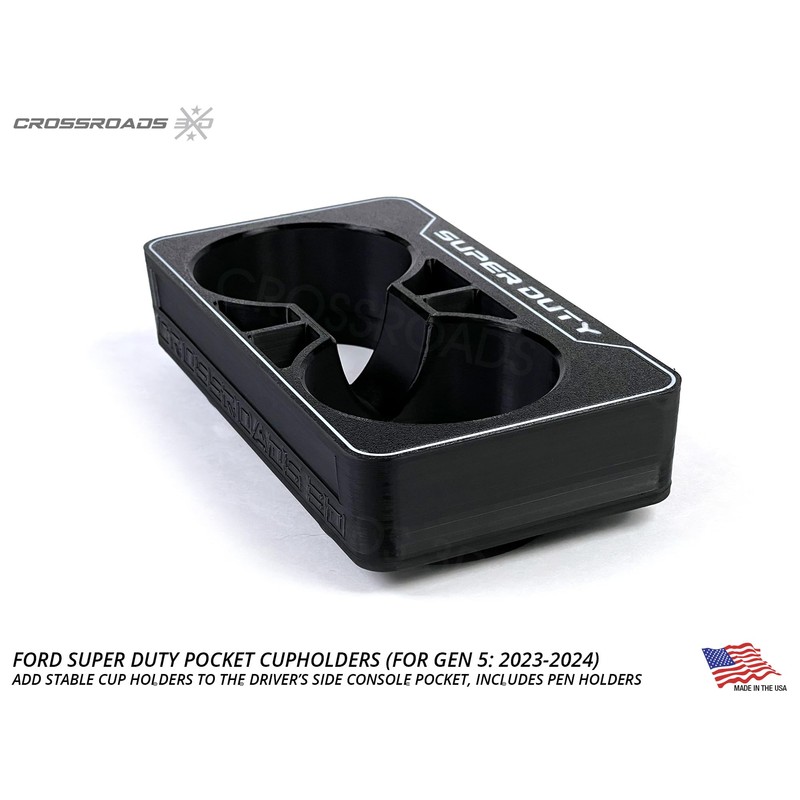 Cup Holder for Ford Super Duty Pickups (F250, F350, 2023-2025)