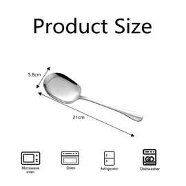 SUpoetry Set of 4 stainless steel stainless steel spoons, serving spoons, ideal for portioning food in restaurants and at family celebrations