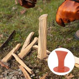 Wood Columns, Wood Splitter, Manual Firewood Splitter, Splitting Wedge for Wood for Indoor and Outdoor Use, Chopping Block, Firewood Columns, Forged Steel, Orange