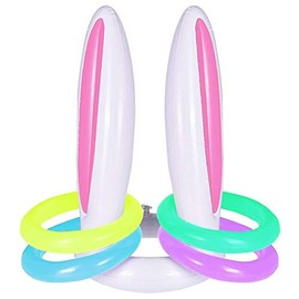 Inflatable Bunny Ears Game Kids Hoopla Ring Toss Hat Easter Party Games
