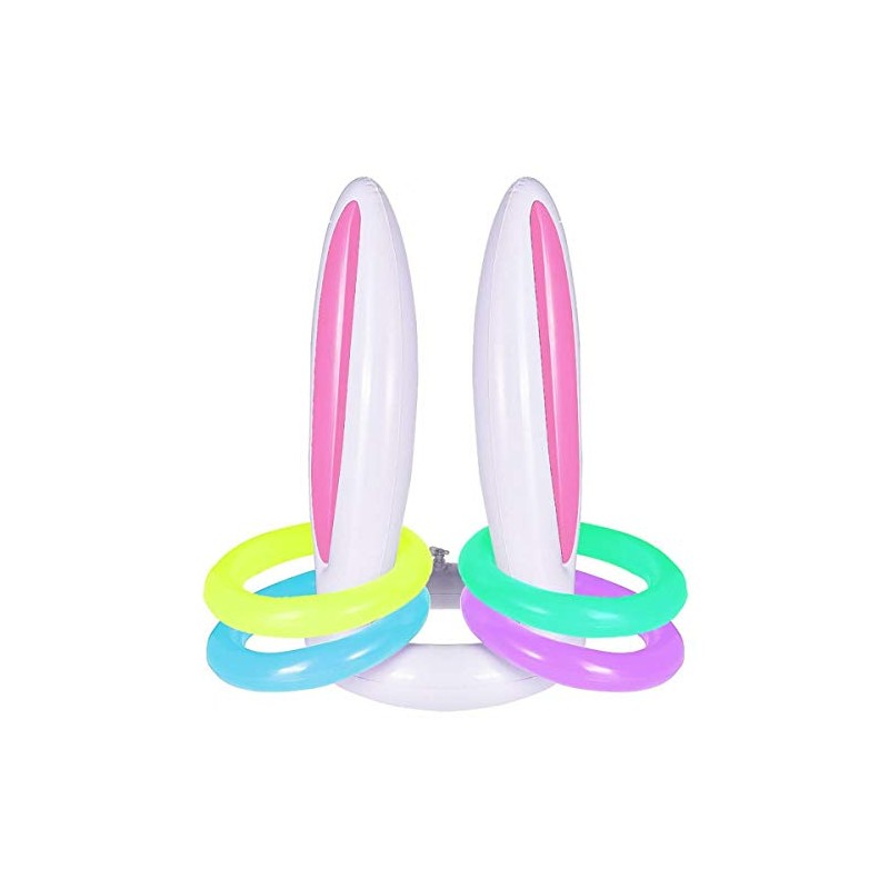 Inflatable Bunny Ears Game Kids Hoopla Ring Toss Hat Easter
