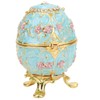Hand Made Enameled Easter Egg Jewelry Box Organizer Home Desktop