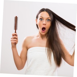 NOLITOY Wooden Comb Hairbrush Hair Brush Hair Blow Drying Brush Mens Combs Hair Roller Comb Brush for Blow Drying Hair Styling Brush Inside Buckle Scroll Wheel Lotus Tree Man