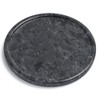 Moreast Genuine Black Marble Tray, Natural Stone Round Tray, Decorative