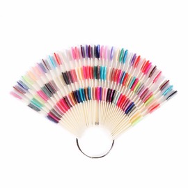 Tmalltide 150 Tips 3 Knots Nail Art Display Board Nails With Ring Salon Tool Makeup Chart Color Sample Practice Fan Nail Polish Display