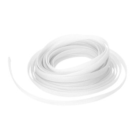 MOCNT 3 mm PET Expandable Braided Cable Tube Flexible Self-Closing Cable Protection Cable Management Sleeve Braided Hose Insulation Hose Pipe Car White 5 m