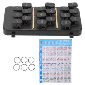 Guitar Chord Changer Guitar Ackord Acoustic Guitar Accessories Aid Chord Tool Chord Learning System 18 Buttons Non Pain C D E G A Key 110 Chords with Chart for Training