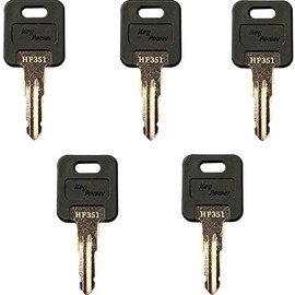 KeyPower HF301 ~ HF351 Keys (5) Fits Fastec FIC RV Trailer Door Lock & Storage Cabinet - CF EF HF are The Same (HF324)