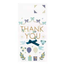 Midori 82516006 2516 PCM Sticker, Title, Thank You, Ribbon Pattern