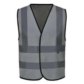 X SMALL grey High visibility viz vest hi vis viz reflective safety vests for men (XS-8XL) (X-Small, Grey)
