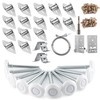 XiKe 2" Nylon Garage Door Roller 4" Stem and Hinges