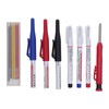 Carpenter Pencil Marker Set Multifunctional 6 Long Nib Deep Hole