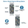 Baomain 6-Pack Light Switch,3-Way Paddle Rocker, 15A 120V/277V, Decora Style