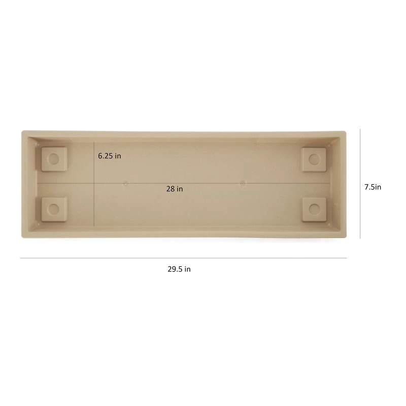The HC Companies 29.5 Inch Lightweight Plastic Plant Saucer for
