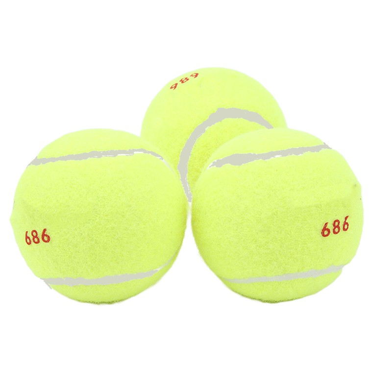 3Pcs Training Tennis Balls 2.6in Chemical Fiber Silicone Accurate Portable