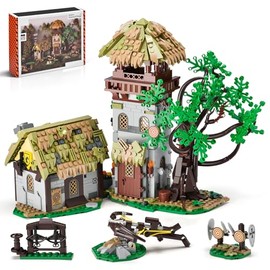 BNG Medieval Town Castle Building Set for Aduts,Knights Training Ground House Building Blocks Toy,Medieval Build and Display Model for Home Decor,Idea Gifts for Teen Kids Boys 8+(1109PCS)