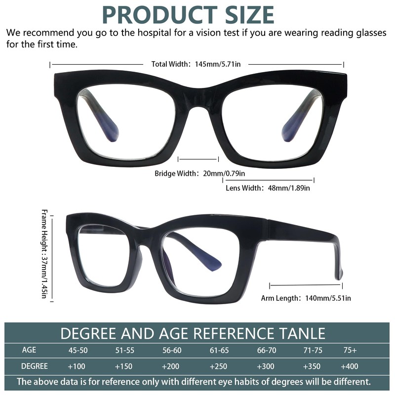 SIGVAN 6 Packs Reading Glasses Oprah Style Reading Glasses with