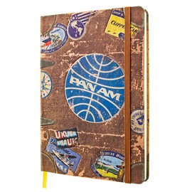 Nostalgic-Art Retro Notebook A5 Pan Am - Travel Stickers - Gift Idea for Travel Enthusiasts, Bullet Journal Dotted, Vintage Design