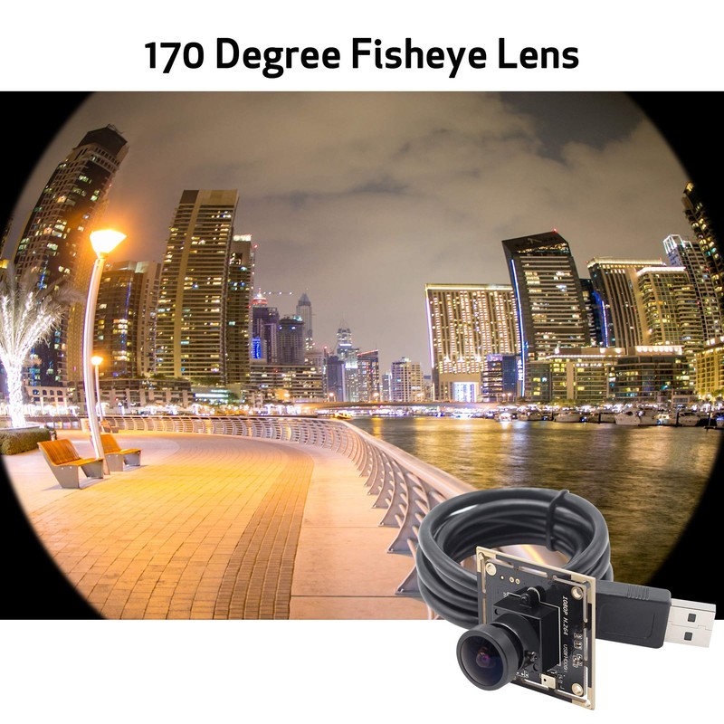 Svpro 1080P USB Camera Module with Microphone, Ultra Wide Angle